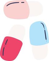 drie capsules van pillen illustratie vector