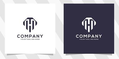 brief mh hm logo ontwerp vector