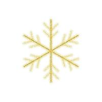 Kerstmis gouden boom decoratie van goud schitteren schijnend sparkles Aan wit transparant achtergrond. vector glinsterende schijnen boom voor Kerstmis of nieuw jaar ontwerp sjabloon