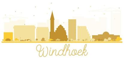 windhoek stad horizon gouden silhouet. vector