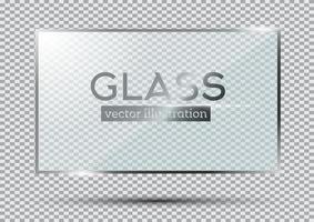 glas bord geïsoleerd Aan transparant achtergrond. vector