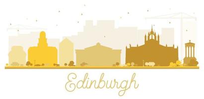 Edinburgh stad horizon gouden silhouet. vector