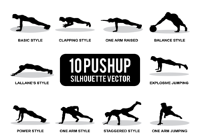 push-up silhouetten vector
