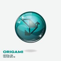 origami 3d toetsen vector