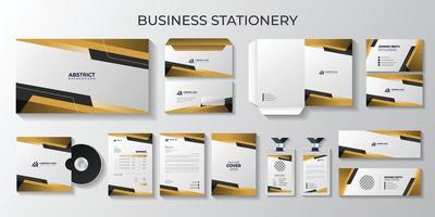 bedrijf schrijfbehoeften en identiteit, branding, presentatie map, bedrijf kaart, briefhoofd, ID kaart kaart, envelop, e-mail handtekening, presentatie map, factuur, CD omslag, boek Hoes ontwerp, vector