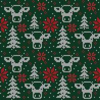 gebreid Kerstmis en nieuw jaar patroon in koe. wol breiwerk trui ontwerp. behang omhulsel papier textiel afdrukken. eps 10 vector