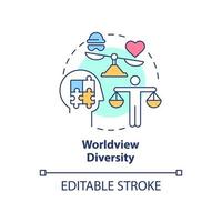 wereldbeeld verscheidenheid concept icoon vector