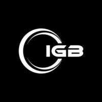 igb brief logo ontwerp in illustratie. vector logo, schoonschrift ontwerpen voor logo, poster, uitnodiging, enz.