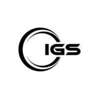 igs brief logo ontwerp in illustratie. vector logo, schoonschrift ontwerpen voor logo, poster, uitnodiging, enz.