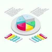 platte 3d isometrische infographic voor zakelijke presentaties vector