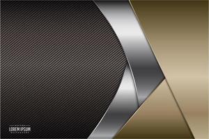 moderne bruine, gouden en zilveren metallic achtergrond vector