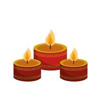spa aromatherapie kaarsen geïsoleerde cartoon vector