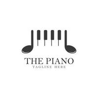 piano logo sjabloon vector icoon illustratie