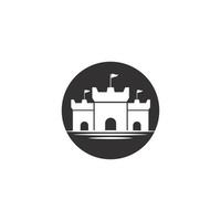 kasteel logo vector icoon illustratie