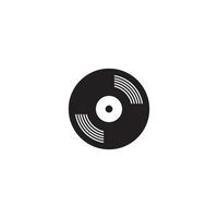 vinyl schijf Vermelding muziek- logo vector icoon illustratie