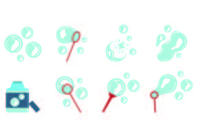 Set van Bubble Blower Pictogrammen vector