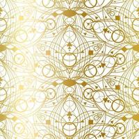 naadloze patroon met natuurlijke gouden lotus art vector