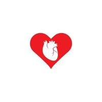 menselijk hart logo medisch cardiologie vector icoon illustratie