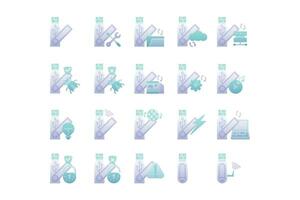 20 USB flash rit pictogrammen vector