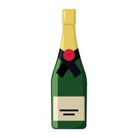 groene champagnefles vector