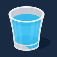 blauw vloeistof schot glas vector