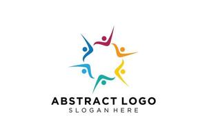 vector abstract mensen en familie logo verzameling, mensen pictogrammen, Gezondheid logo sjabloon, zorg symbool.