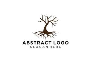 groen boom logo ontwerp natuurlijk en abstract blad. vector