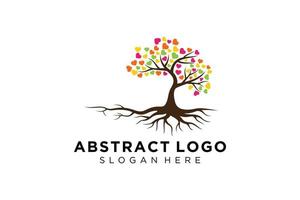 groen boom logo ontwerp natuurlijk en abstract blad. vector