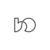 brief b O gemakkelijk oneindigheid lijn overlappen ontwerp vector