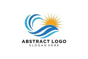 abstract water Golf plons logo symbool en icoon ontwerp. vector