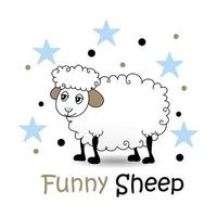 schattig schapen en aanbiddelijk in lijn uit beeld grafisch icoon logo ontwerp abstract concept vector voorraad. kan worden gebruikt net zo een symbool verwant naar dier of kinderen