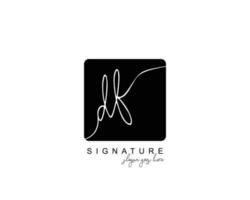 eerste df schoonheid monogram en elegant logo ontwerp, handschrift logo van eerste handtekening, bruiloft, mode, bloemen en botanisch met creatief sjabloon. vector