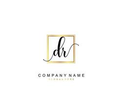 eerste dr schoonheid monogram en elegant logo ontwerp, handschrift logo van eerste handtekening, bruiloft, mode, bloemen en botanisch met creatief sjabloon. vector