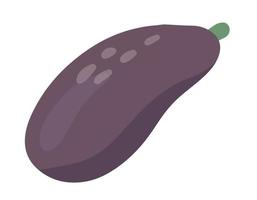 hand- getrokken aubergine in tekenfilm stijl. gezond voedsel elementen. vector illustratie geïsoleerd Aan wit achtergrond