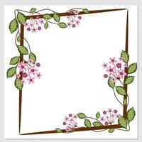 bloemen kaart met hoya carnosa. plaats voor uw tekst. plein sjabloon voor groet kaart vector