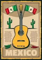 Mexicaans vakantie cinco de mayo feest schetsen poster vector