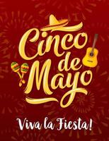 Mexicaans feest banier voor cinco de mayo vakantie vector