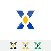 brief X logo icoon vector ontwerp illustratie sjabloon