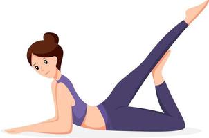schattig meisje in yoga houding karakter ontwerp illustratie vector