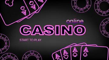 casino spandoek. vector illustratie