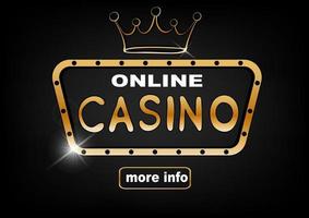 online casino achtergrond met goud kroon vector