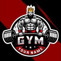 koning bodybuilding en Sportschool logo vector