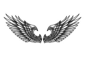 vrij vector engel Vleugels tribal tatoeëren