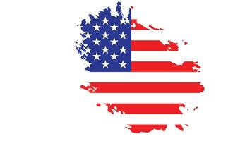hand- verf Verenigde Staten van Amerika grunge vlag vector
