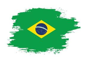 grafisch borstel beroerte Brazilië vlag vector