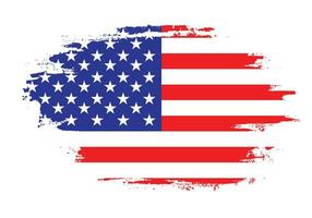 Verenigde Staten van Amerika penseel kader vlag vector