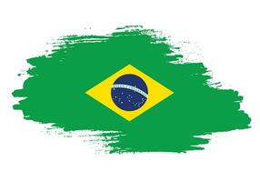 vector verf borstel beroerte Brazilië vlag
