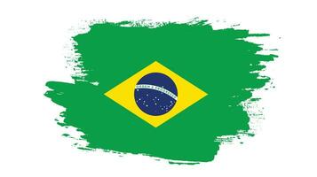 Brazilië verf borstel beroerte sjabloon vlag vector