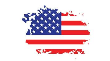 Verenigde Staten van Amerika borstel grunge vlag vector