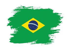 dik borstel beroerte Brazilië vlag vector